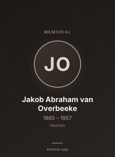Memorial portrait of Jakob Abraham van Overbeeke