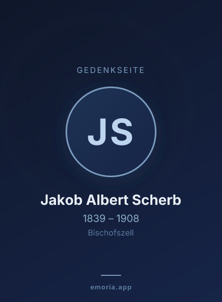 Gedenkportrait von Jakob Albert Scherb
