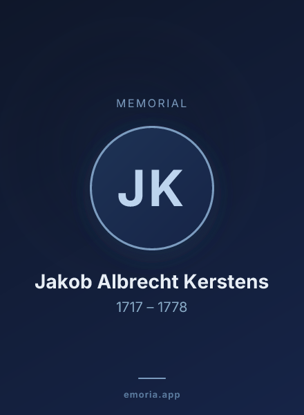 Memorial portrait of Jakob Albrecht Kerstens