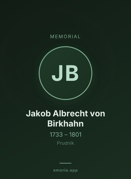 Memorial portrait of Jakob Albrecht von Birkhahn