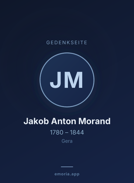 Gedenkportrait von Jakob Anton Morand