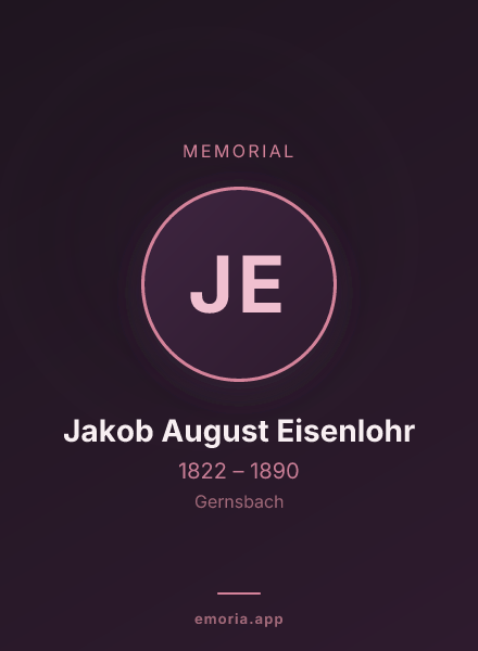 Memorial portrait of Jakob August Eisenlohr