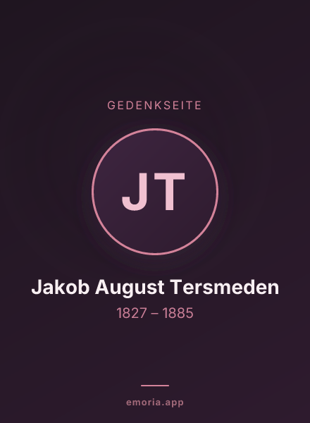 Gedenkportrait von Jakob August Tersmeden