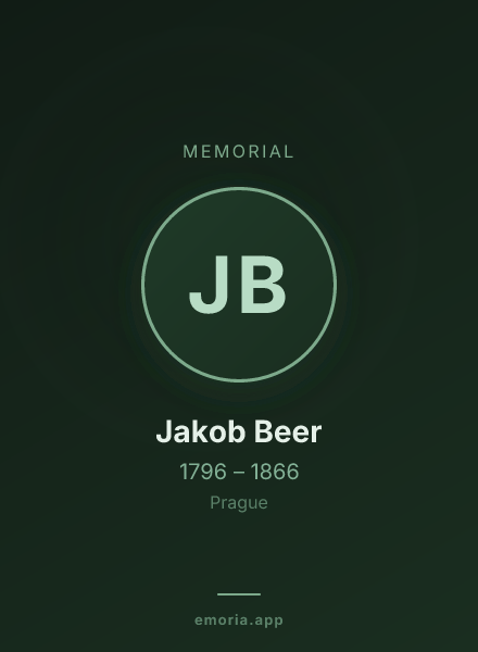 Memorial portrait of Jakob Beer