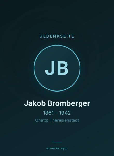 Gedenkportrait von Jakob Bromberger