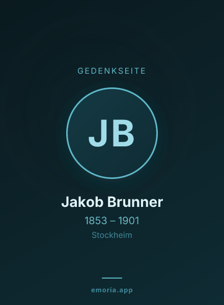 Gedenkportrait von Jakob Brunner