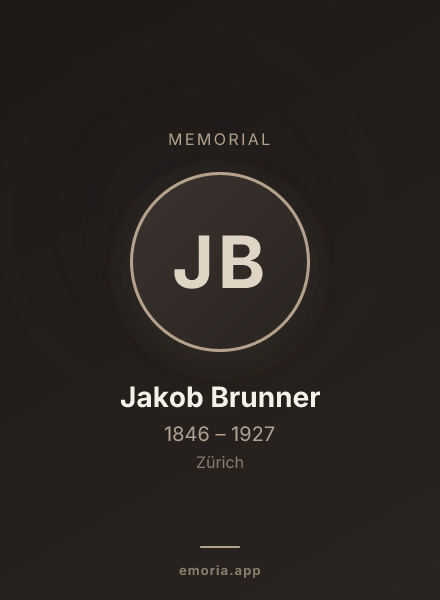 Memorial portrait of Jakob Brunner