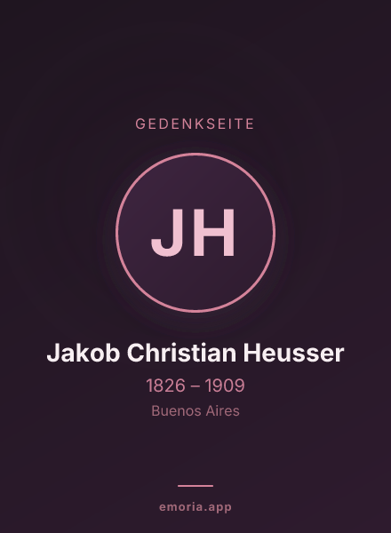 Gedenkportrait von Jakob Christian Heusser