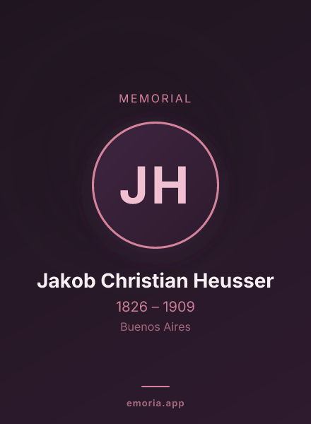 Memorial portrait of Jakob Christian Heusser