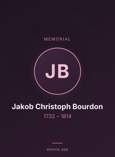 Memorial portrait of Jakob Christoph Bourdon