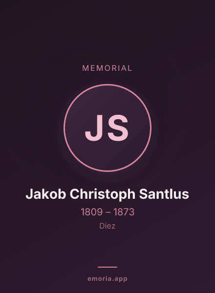 Memorial portrait of Jakob Christoph Santlus