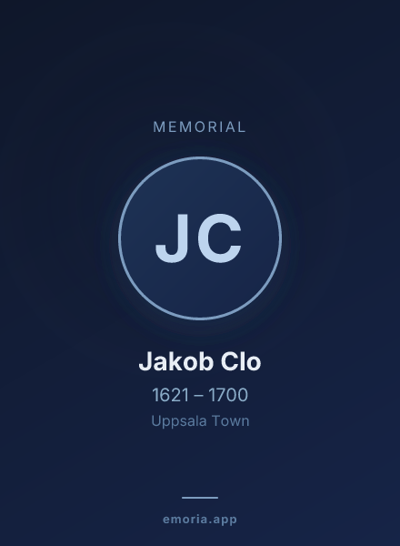 Memorial portrait of Jakob Clo