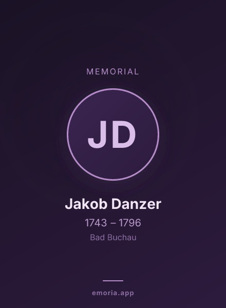 Memorial portrait of Jakob Danzer