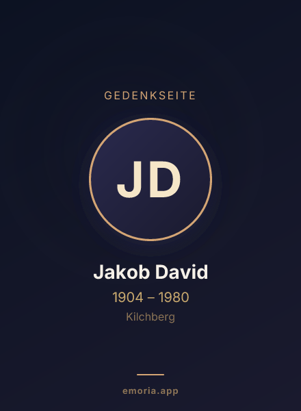 Gedenkportrait von Jakob David