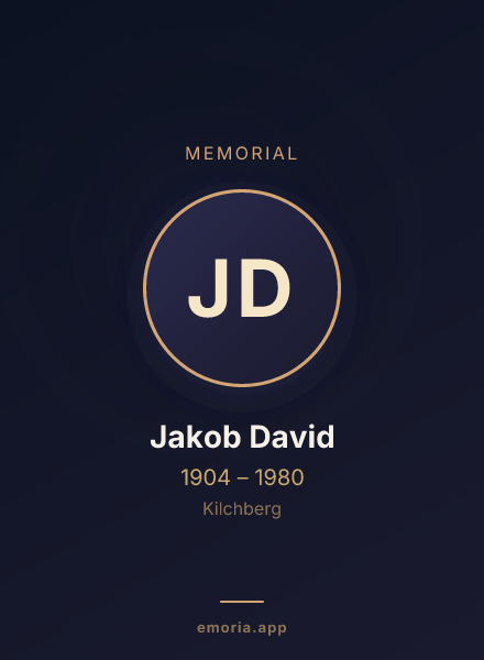Memorial portrait of Jakob David