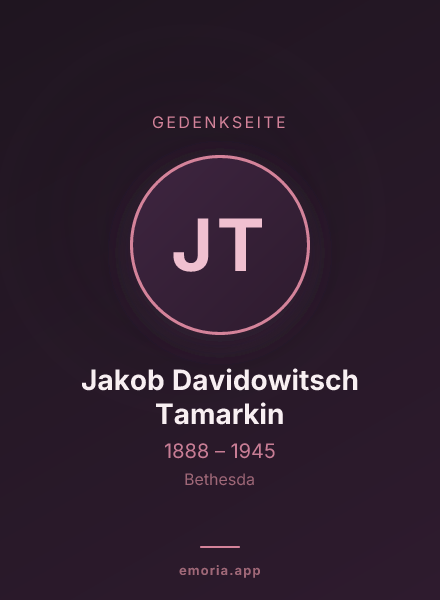 Gedenkportrait von Jakob Davidowitsch Tamarkin
