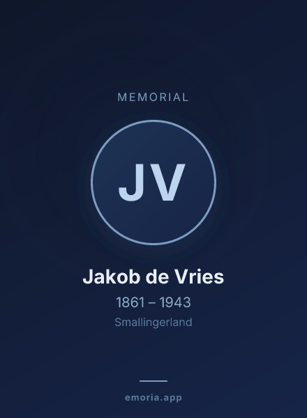 Memorial portrait of Jakob de Vries