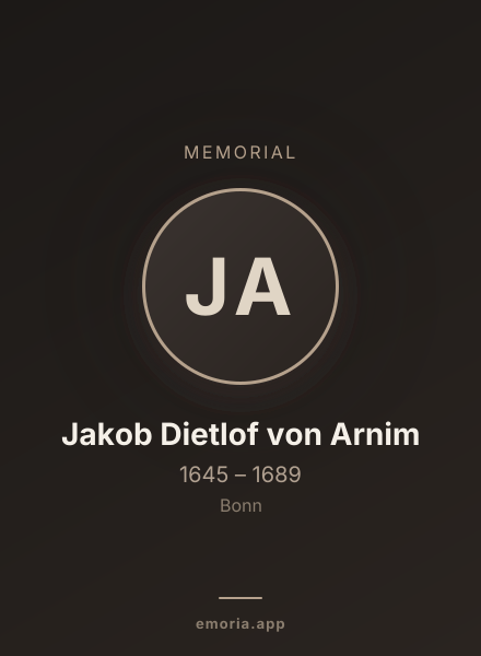 Memorial portrait of Jakob Dietlof von Arnim