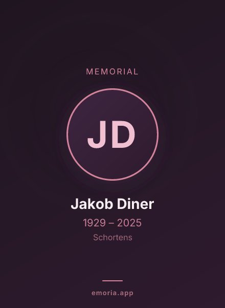 Memorial portrait of Jakob Diner
