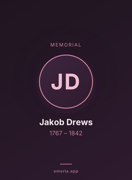 Memorial portrait of Jakob Drews