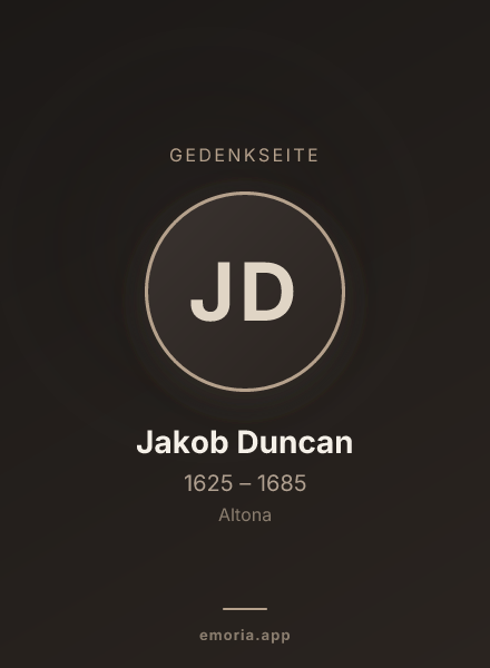 Gedenkportrait von Jakob Duncan