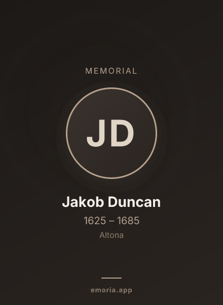 Memorial portrait of Jakob Duncan