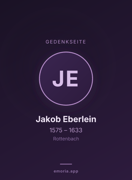 Gedenkportrait von Jakob Eberlein