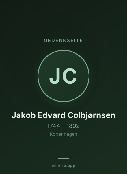 Gedenkportrait von Jakob Edvard Colbjørnsen