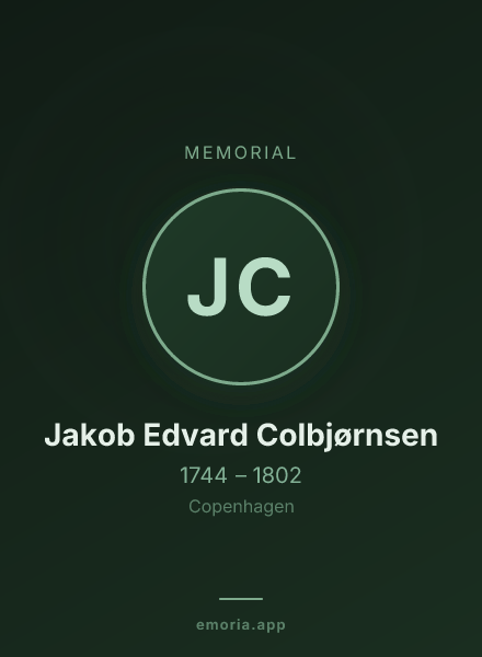 Memorial portrait of Jakob Edvard Colbjørnsen