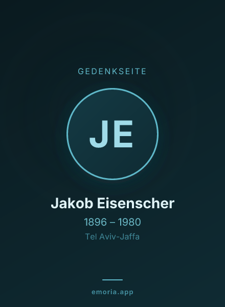Gedenkportrait von Jakob Eisenscher
