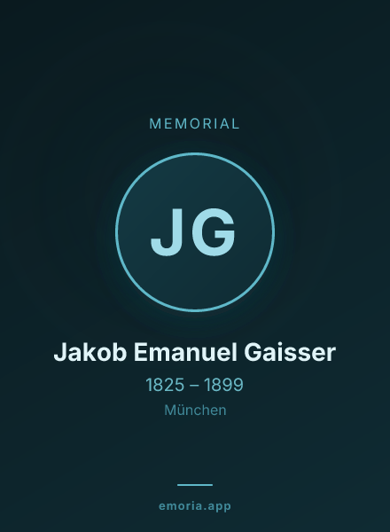 Memorial portrait of Jakob Emanuel Gaisser