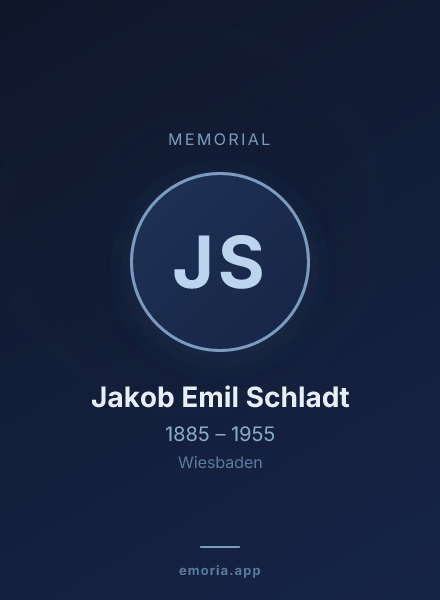 Memorial portrait of Jakob Emil Schladt