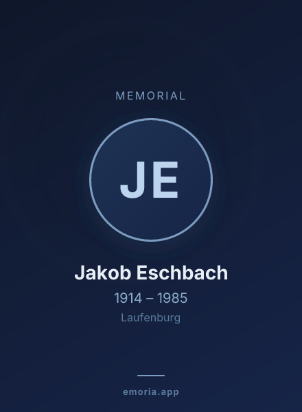Memorial portrait of Jakob Eschbach