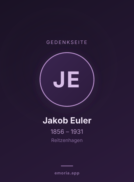 Gedenkportrait von Jakob Euler