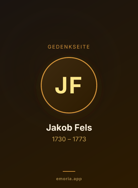 Gedenkportrait von Jakob Fels