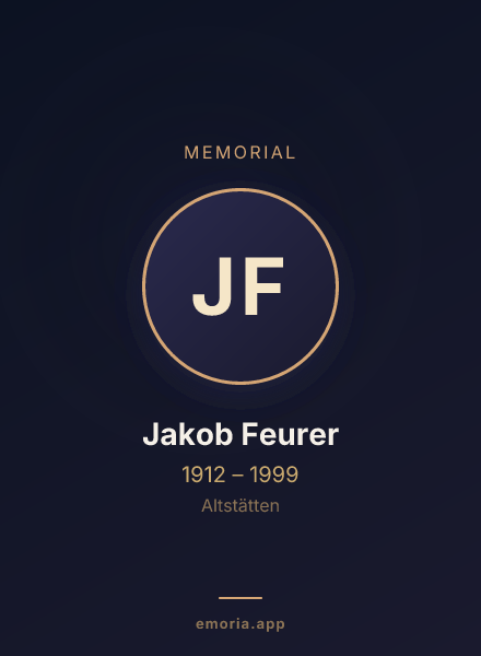 Memorial portrait of Jakob Feurer