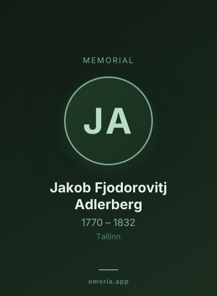 Memorial portrait of Jakob Fjodorovitj Adlerberg