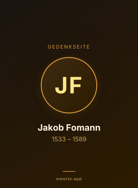 Gedenkportrait von Jakob Fomann