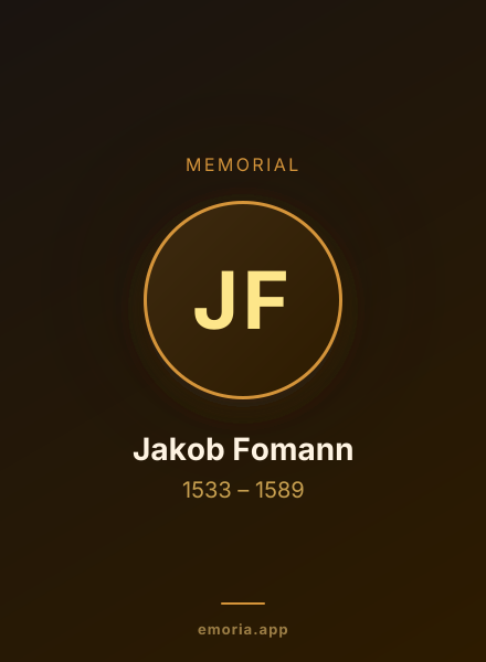 Memorial portrait of Jakob Fomann