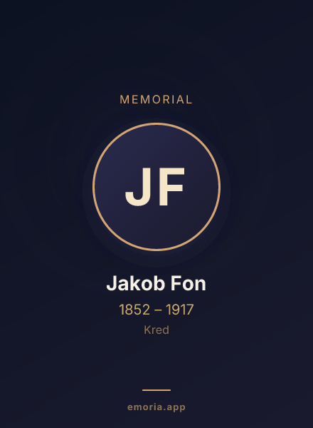 Memorial portrait of Jakob Fon