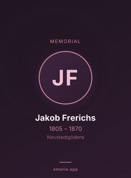 Memorial portrait of Jakob Frerichs