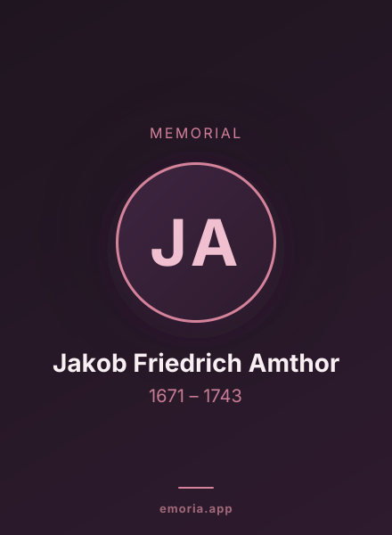 Memorial portrait of Jakob Friedrich Amthor