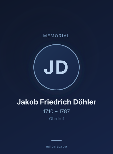 Memorial portrait of Jakob Friedrich Döhler