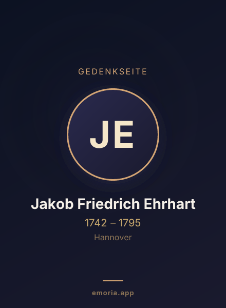 Gedenkportrait von Jakob Friedrich Ehrhart