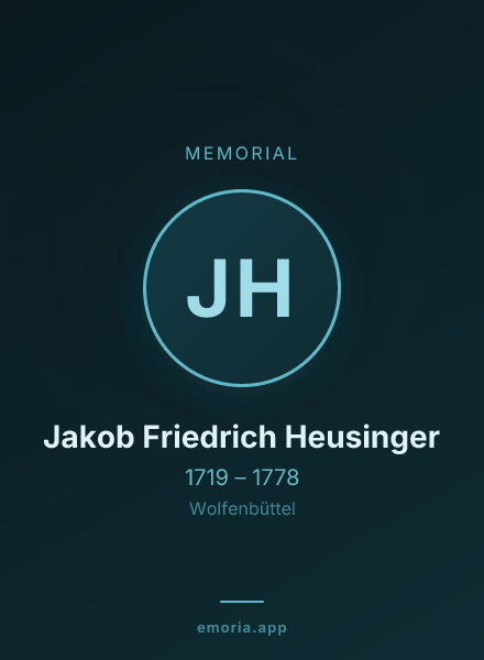 Memorial portrait of Jakob Friedrich Heusinger