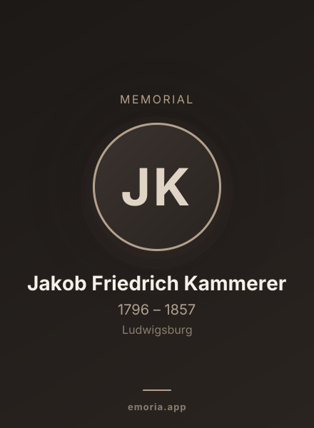 Memorial portrait of Jakob Friedrich Kammerer