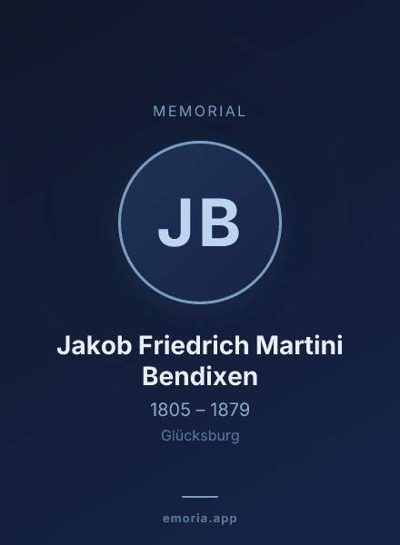 Memorial portrait of Jakob Friedrich Martini Bendixen