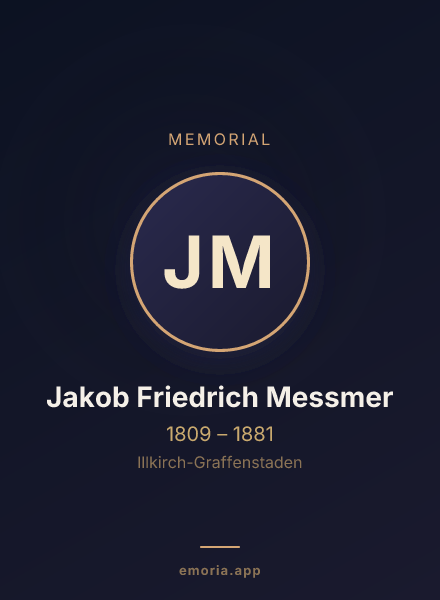 Memorial portrait of Jakob Friedrich Messmer
