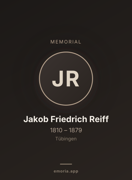 Memorial portrait of Jakob Friedrich Reiff