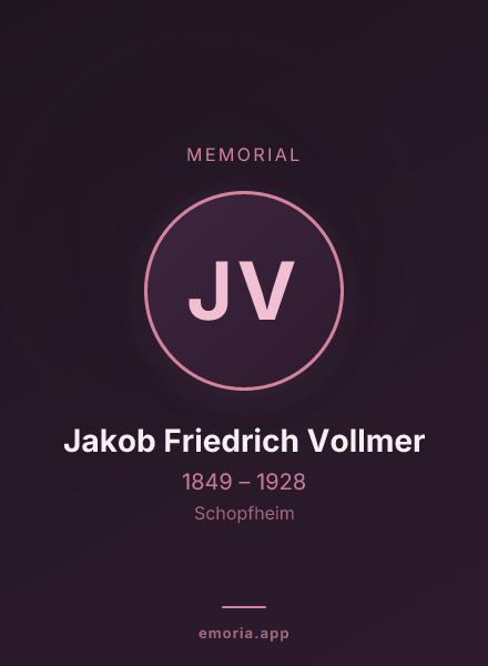Memorial portrait of Jakob Friedrich Vollmer